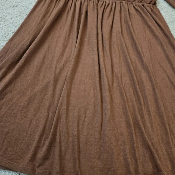 White Birch Women's Size 1x Brown Long Sleeve Dress Tunic - Picture 5 of 14